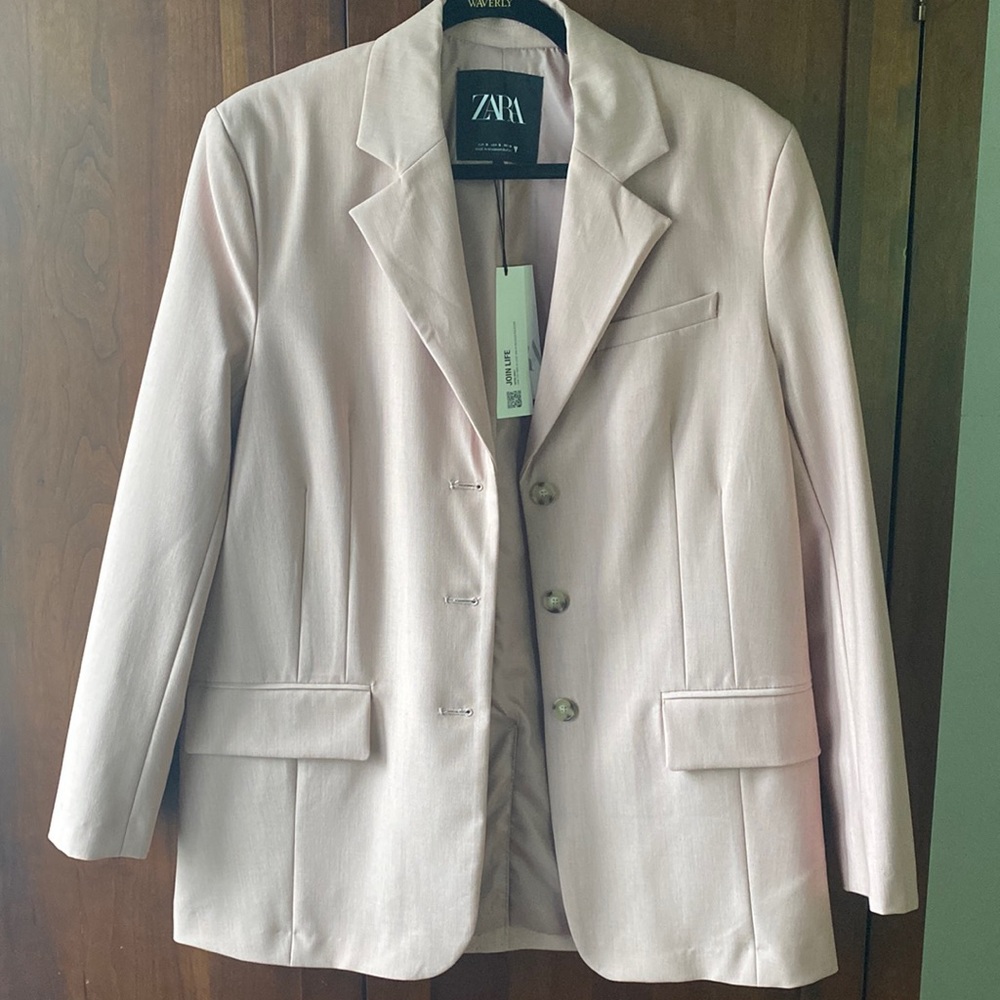 Zara Blazer Size: S Light Pink New with Tag!